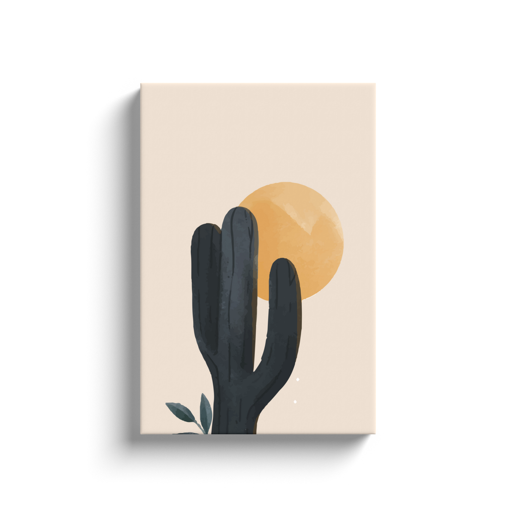 Boho Cactus Canvas Wall Art – Artful Crib