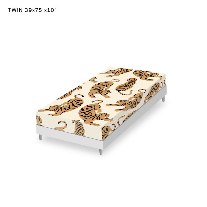 Neutral Tiger Bed Sheets