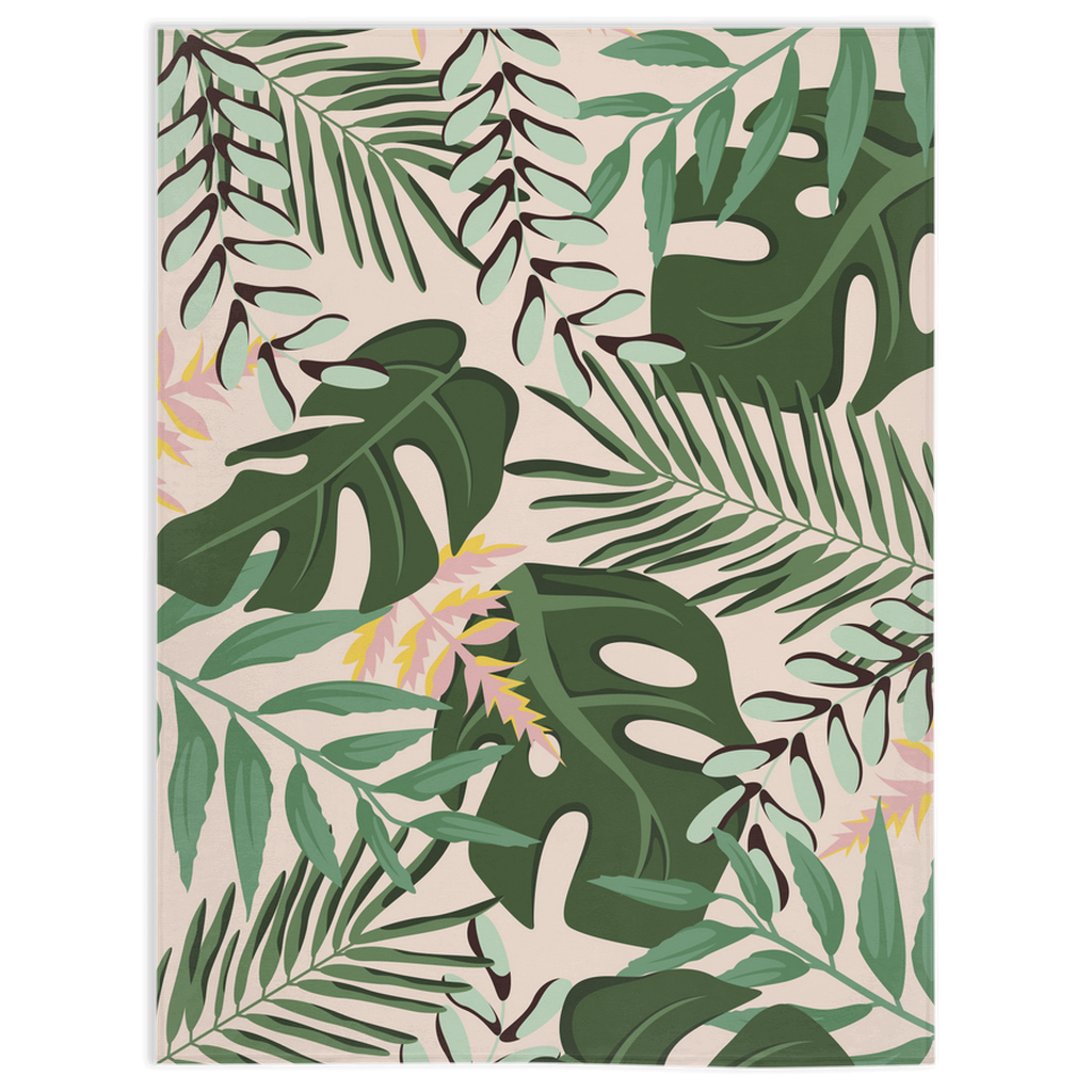 monstera plant blanket Monstera Tropical Minky Blanket – Artful Crib
