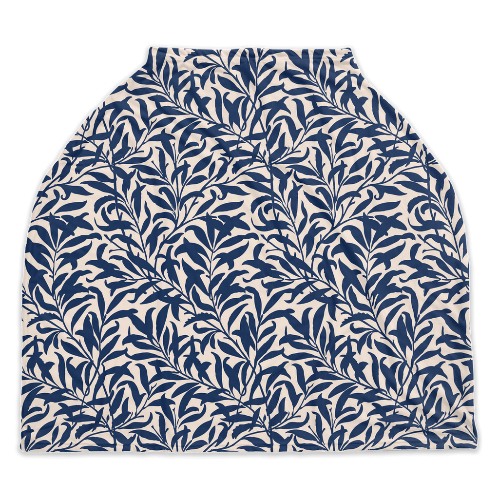 Vintage Blue Leaf Nursing Cover