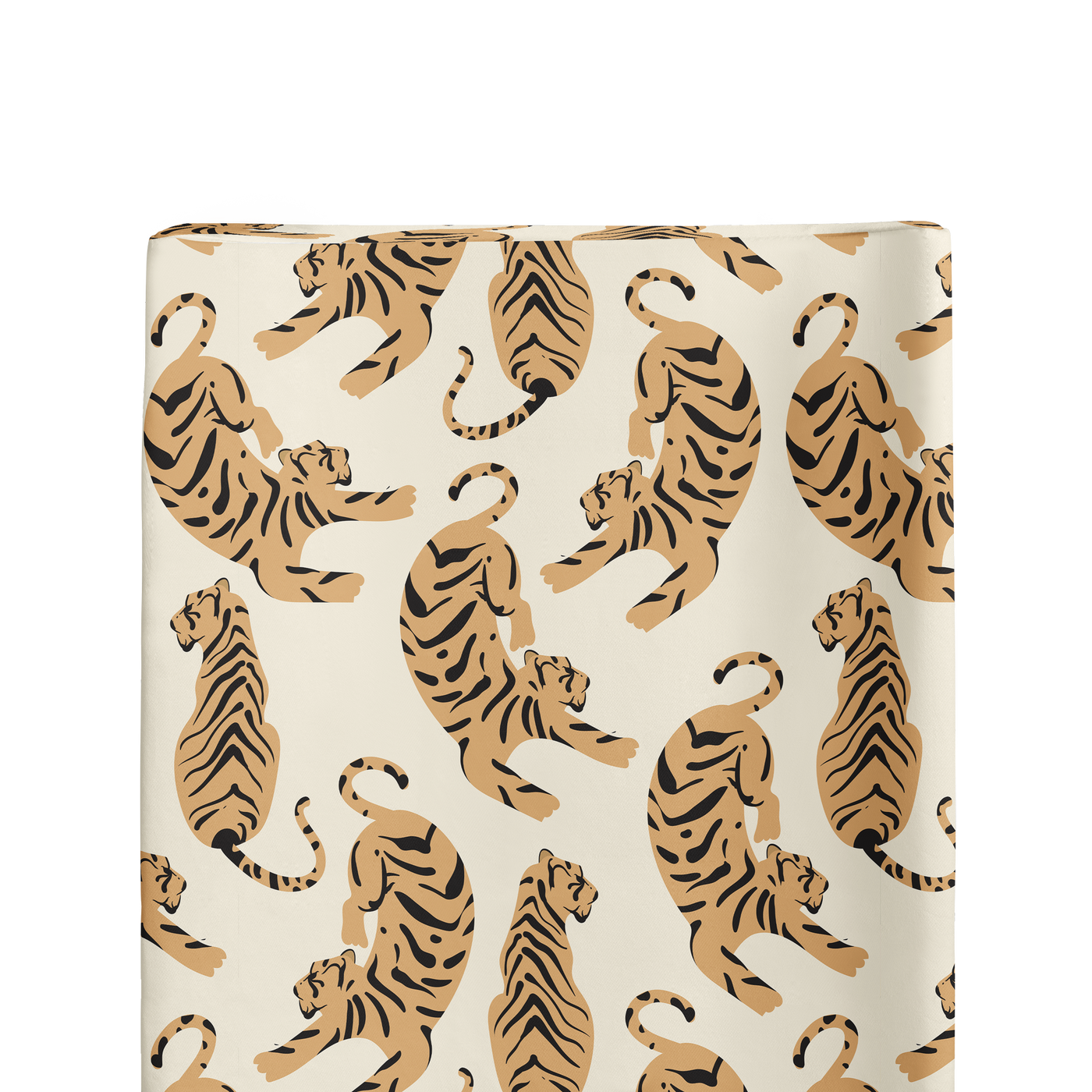 Neutral Tiger Changing Pad Cover, Jungle Baby Nursery, Tropical, Tiger