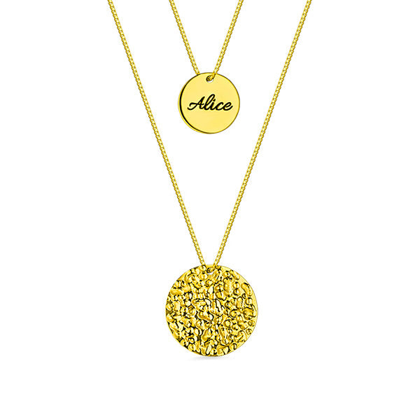 18k Gold Plated Name Necklace, 18"