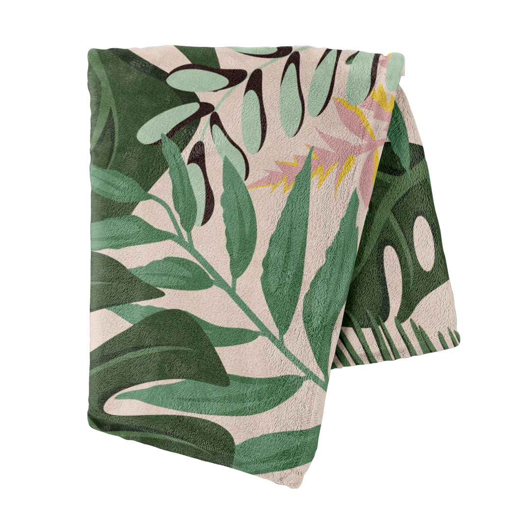 monstera plant blanket Monstera Tropical Minky Blanket – Artful Crib
