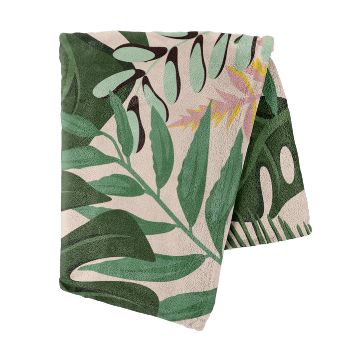 monstera bliss blanket Monstera Tropical Minky Blanket – Artful Crib