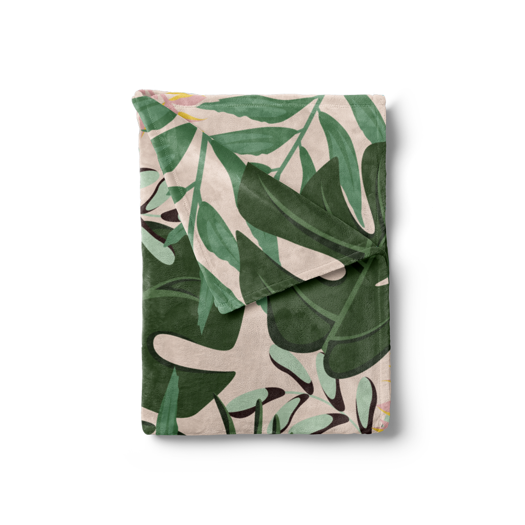 monstera bliss blanket Monstera Tropical Minky Blanket – Artful Crib
