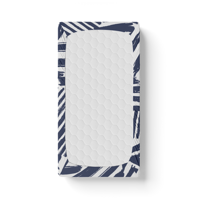 Navy Blue Nautical Stripe Crib Sheet