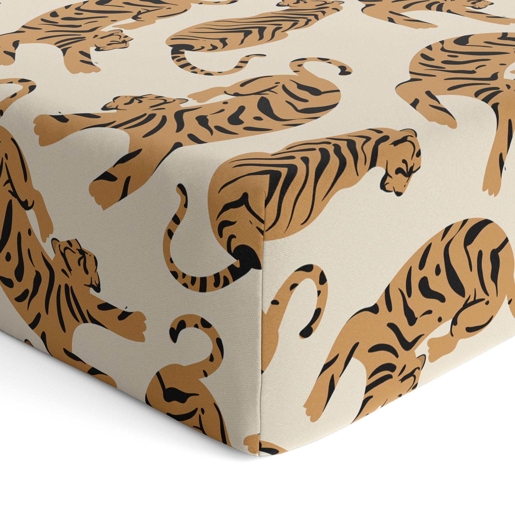 Neutral Tiger Crib Sheet Artful Crib