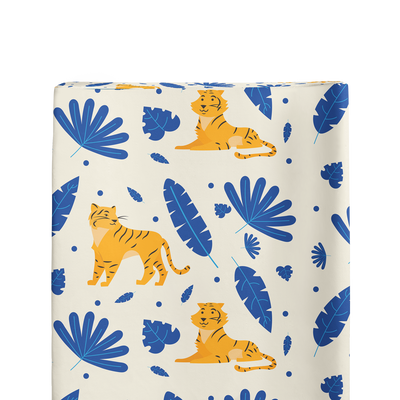Tropical Tigers & Palms Changing Pad Cover
